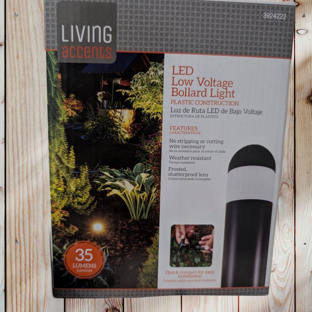 Black and White Motion Sensor Bollard Light 1 4 $20, 2 4 $30, 3 4 $35